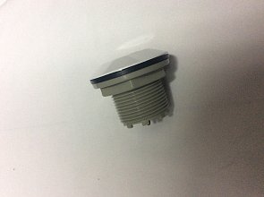 Pneumatická tlačítko bílé hranaté AS.