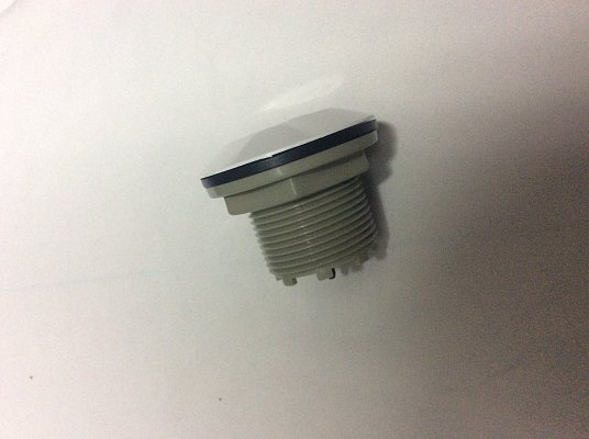 Pneumatická tlačítko bílé hranaté AS.