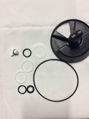 Sada těsnění do 6-cest.ventilu PRAHER vč. desky - starý typ