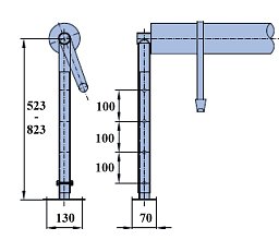 Stojany navíjecího zařízení - výškově stavitelné 52-83cm