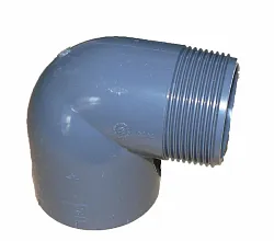 Koleno 90° L/Z vnější d63x2" PVC
