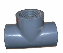 T-kus L/ závit vnitřní PVC d75 x 21/2"