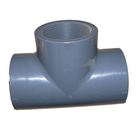 T-kus L/ závit vnitřní PVC d75 x 21/2"