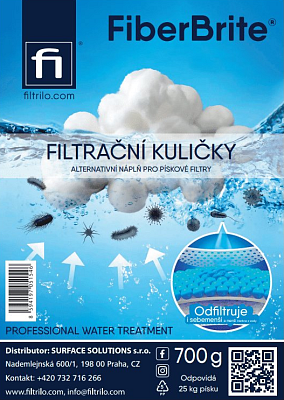 Filtrační kuličky Fiberbrite PES 50mm, 700g