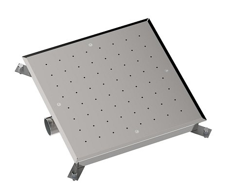 Dnová masáž čtvercová (beton/keramika) AISI 316, 414x414 mm