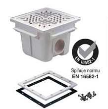 Dnová výpust čtvercová 240x240 AS