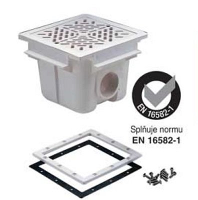 Dnová výpust čtvercová 240x240 AS