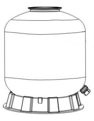 Filtrační nádoba samostatná TOP 450, 7,8m3/hod, 45kg písku BEZ VYBAVENÍ
