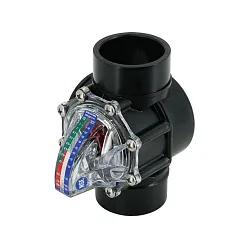 Průtokoměr FlowVis d63mm se zpětným ventilem