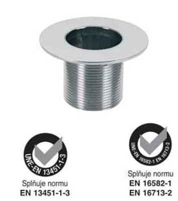 Tryska sací nerez d50