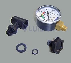 Manometr, T-kus+odvzd.zátka boční závit Cantabric
