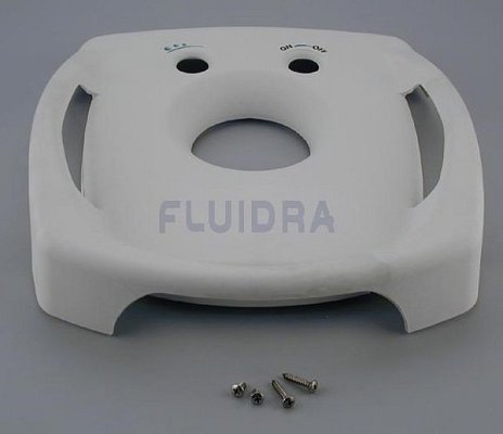 Čelo protiproudu, ozdobné plastové bílé