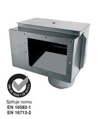 Skimmer nerez A100 2 AISI 316 bez těsnění a rámečku