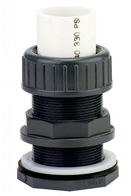 Průchodka stěnou s upínací maticí průchozí d63