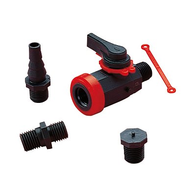 Laboratorní kohout d10-1/4 BSP PN10 PVC