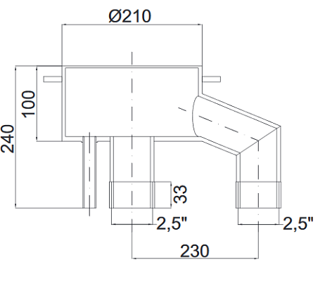 Předmontážní sada 1-tryskového čtvercového protiproudu