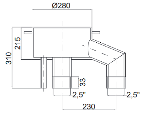 Předmontážní sada 2-tryskového kruhového protiproudu