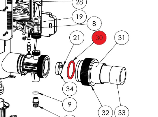 Těsnění pod LN UV lampy Elecro (pár)