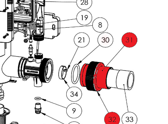 Šroubení připojení UV ELECRO (set LN+Matka)