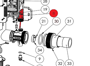 Elektrická průtoková klapka Elecro H.R. UVC