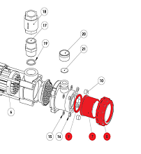Šroubení připojení výměníku ELECRO (set LN+Matka+těsnění)