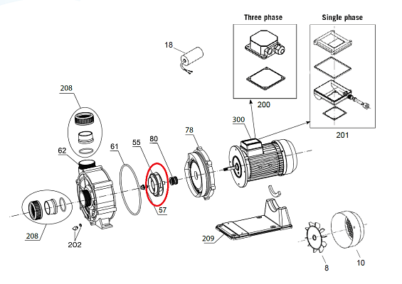 Oběžné kolo čerpadla New Contra 4T 4HP 