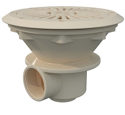 Dnová výpust kulatá 210mm Slonová kost RAL 1015