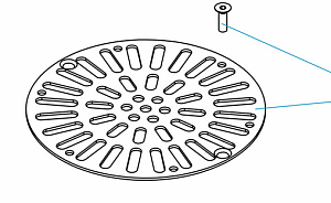 Nerez mřížka k ABS vpusti 00270
