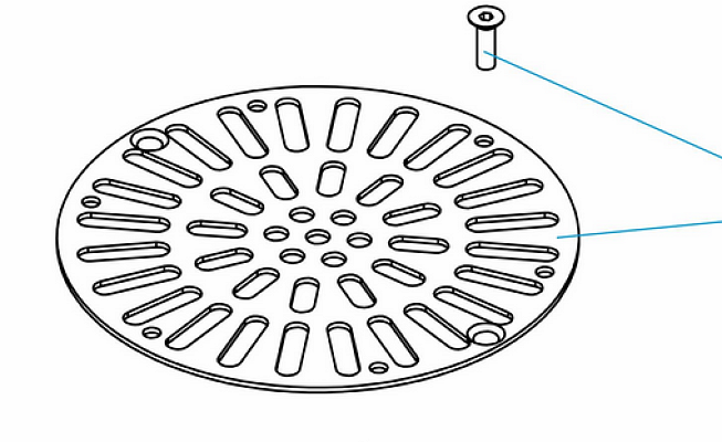 Nerez mřížka k ABS vpusti 00270