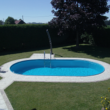 Bazén ovál TOSCANA 4,16 x 10,00 x 1,50 mramor, 0,6mm