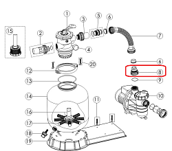 Adaptér na hadici připojení čerpadla SS (TOP)
