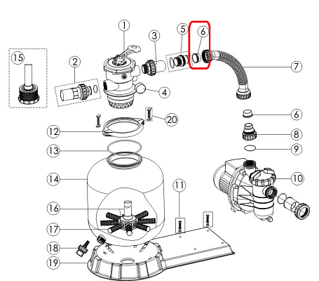 Těsnění adaptéru hadice TOP SS