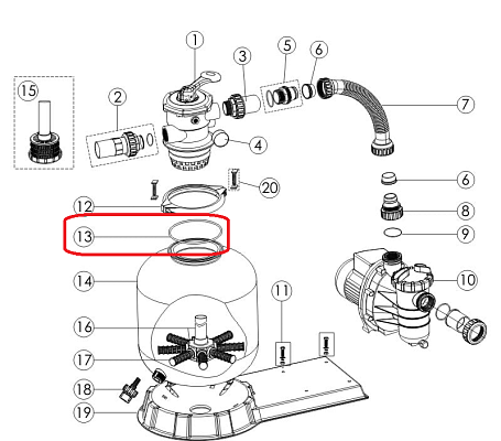 Těsnění pod 6-ti ventil TOP SS (FSP)