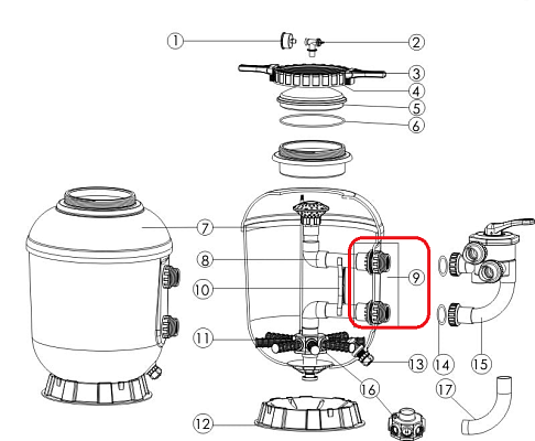 Prostup stěnou nádoby SMG 750/900