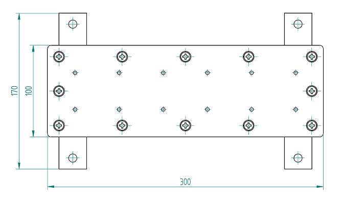 Perličková masáž 300x100mm, AISI 316 do fólie