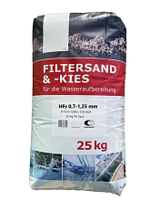 Filtrační písek 0,7-1,25 25 kg, certifikovaný dle ČN EN 120904