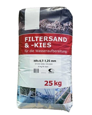 Filtrační písek 0,7-1,25 25 kg, certifikovaný dle ČN EN 120904