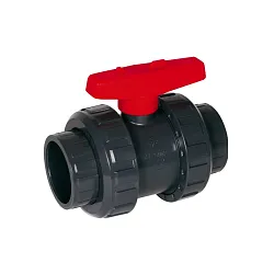 2-cestný kulový kohout S6 d50, PTFE (červená páka)
