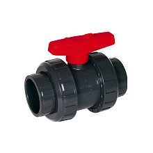 2-cestný kulový kohout S6 d50, PTFE (červená páka)