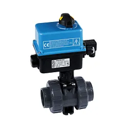 2-cest. Kulový kohou d50 s el.pohonem 230V PVC ER20
