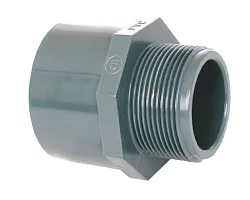Přechodný objímkový nipl PVC d40/50x1 1/2" - delší závit