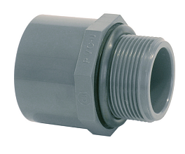 Přechodný objímkový nipl PVC d40/50x1 1/2" - s těsněním