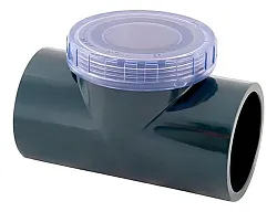 Zpětný ventil d63 PVC s transp. víkem